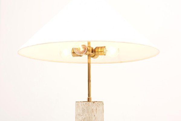 Crystal Floor Lamp with Brass Elements, 1970s-SFD-1089446