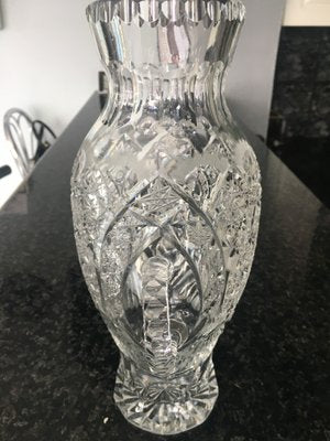 Crystal Flower Vase by A. Jabłoński, 1980s-WQQ-985460