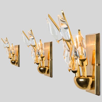 Crystal Gilded Brass Sconces from Stillkronen, 1975-VDW-1776410