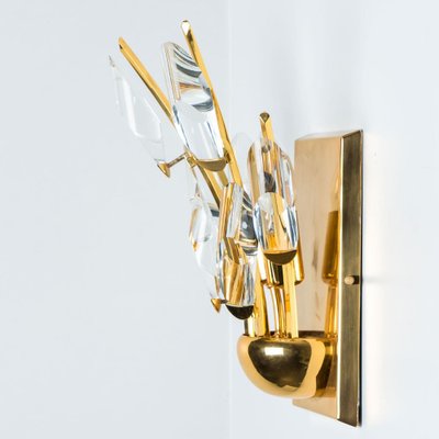 Crystal Gilded Brass Sconces from Stillkronen, 1975-VDW-1776410