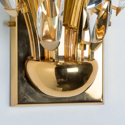 Crystal Gilded Brass Sconces from Stillkronen, 1975-VDW-1776410