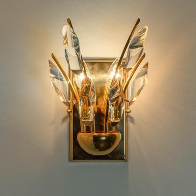 Crystal Gilded Brass Sconces from Stillkronen, 1975-VDW-1776410