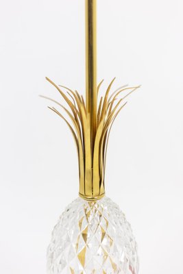 Crystal Gilt & Silvered Metal Pineapple Lamp, 1970s-CEJ-1151461