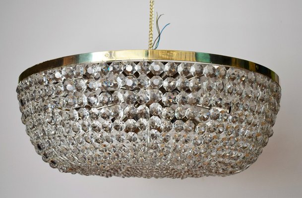 Crystal Glass Drum Ceiling Light from Bakalowits & Söhne, 1960s-VA-1371763