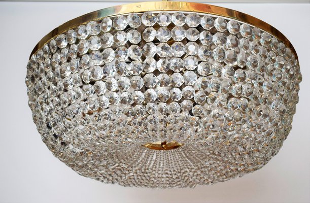 Crystal Glass Drum Ceiling Light from Bakalowits & Söhne, 1960s-VA-1371763