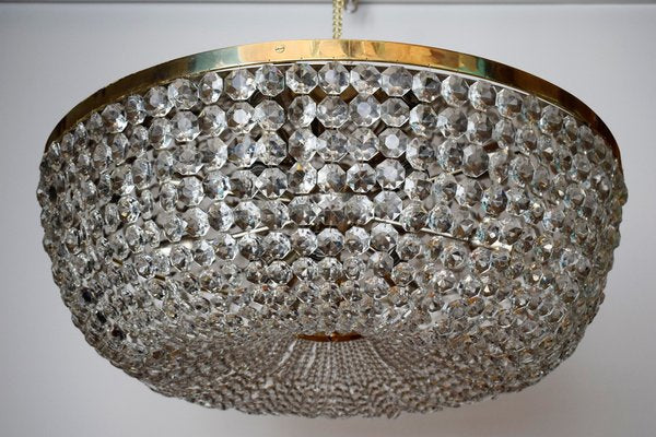 Crystal Glass Drum Ceiling Light from Bakalowits & Söhne, 1960s-VA-1371763