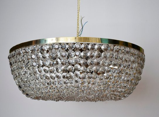 Crystal Glass Drum Ceiling Light from Bakalowits & Söhne, 1960s-VA-1371763