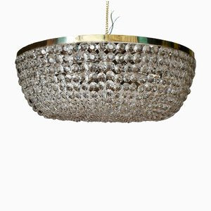 Crystal Glass Drum Ceiling Light from Bakalowits & Söhne, 1960s-VA-1371763