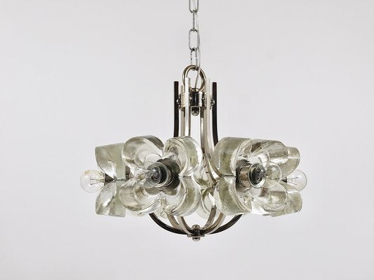 Crystal Glass Flower Pendant attributed to Sische, Germany, 1970s-MWV-1812369