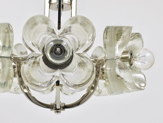 Crystal Glass Flower Pendant attributed to Sische, Germany, 1970s-MWV-1812369