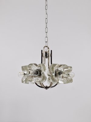 Crystal Glass Flower Pendant attributed to Sische, Germany, 1970s-MWV-1812369