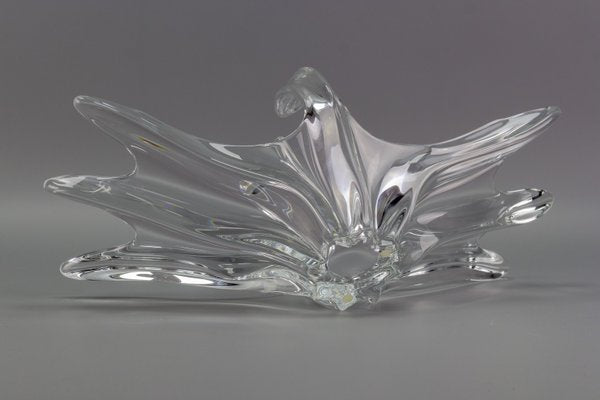 Crystal Glass Fruit Bowl or Centerpiece from Art Vannes, France, 1960s-KEG-1010631