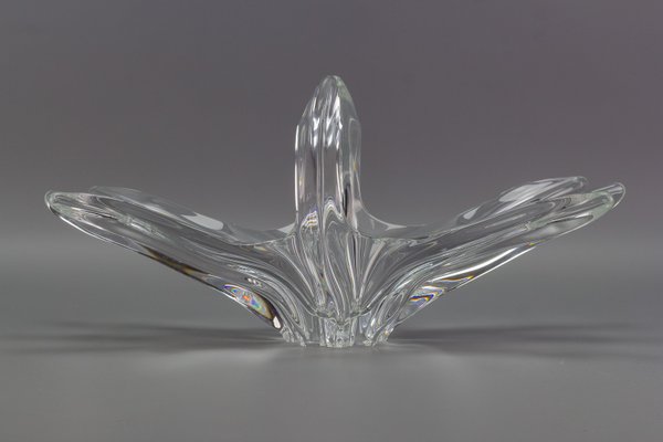 Crystal Glass Fruit Bowl or Centerpiece from Art Vannes, France, 1960s-KEG-1010631