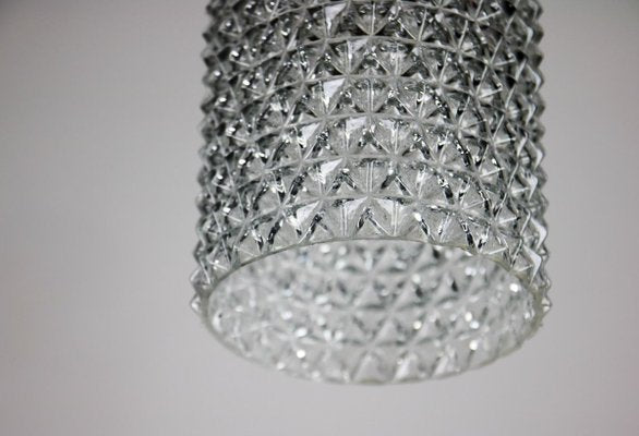 Crystal Glass Pendant Lamp, 1960s-HGJ-713575