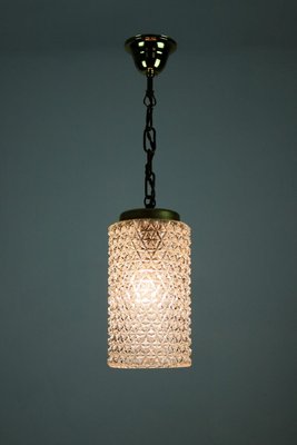 Crystal Glass Pendant Lamp, 1960s-HGJ-713575