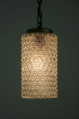 Crystal Glass Pendant Lamp, 1960s-HGJ-713575