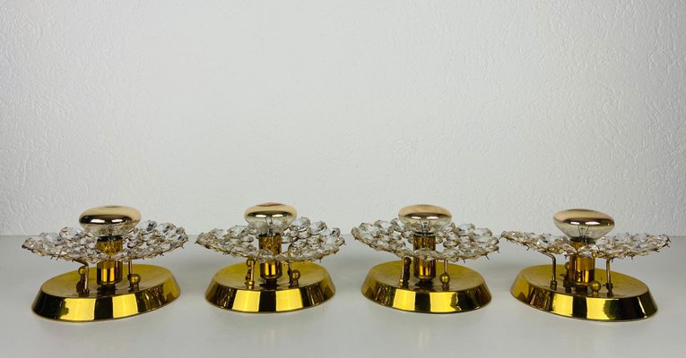 Crystal Glass Sconces from Palwa, Germany, 1960s, Set of 2-PUK-931380