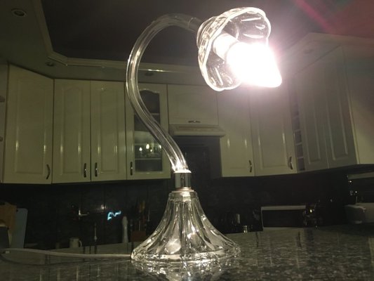 Crystal Glass Table Lamp, 1970s-WQQ-822053