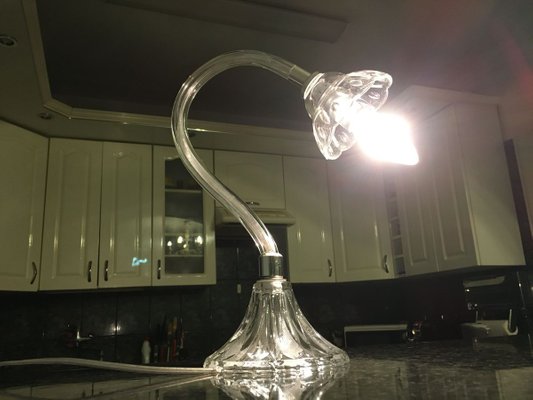 Crystal Glass Table Lamp, 1970s-WQQ-822053