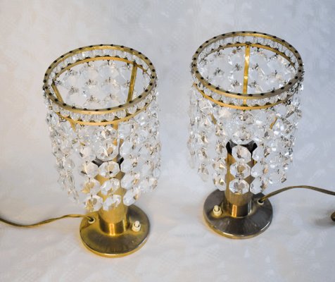 Crystal Glass Table Lamps from Bakalowits & Söhne, 1960s, Set of 2-VA-1789228