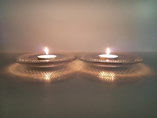 Crystal Glass Votive Candleholders by Holmegaard, 1980s, Set of 2-VDW-619144