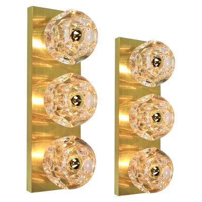 Crystal Glass Wall Sconces by Gaetano Sciolari for Peill & Putzler, Set of 2-UGR-1085743