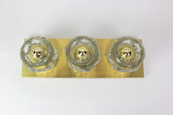 Crystal Glass Wall Sconces by Gaetano Sciolari for Peill & Putzler, Set of 2-UGR-1085743