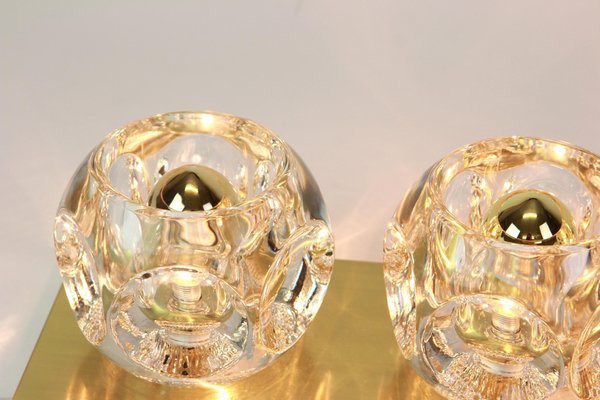 Crystal Glass Wall Sconces by Gaetano Sciolari for Peill & Putzler, Set of 2-UGR-1085743