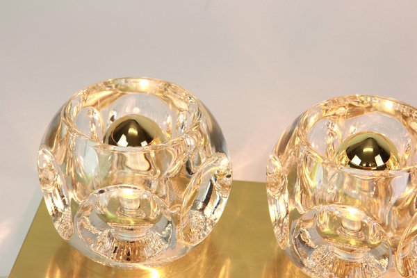 Crystal Glass Wall Sconces by Gaetano Sciolari for Peill & Putzler, Set of 2-UGR-1085893