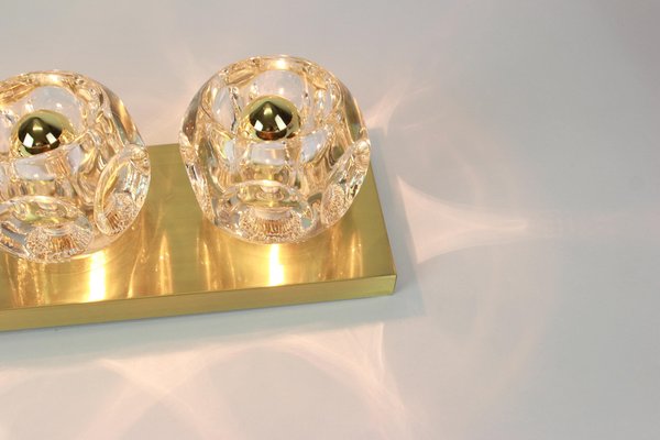 Crystal Glass Wall Sconces by Gaetano Sciolari for Peill & Putzler, Set of 2-UGR-1085743