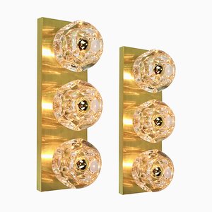 Crystal Glass Wall Sconces by Gaetano Sciolari for Peill & Putzler, Set of 2-UGR-1085743