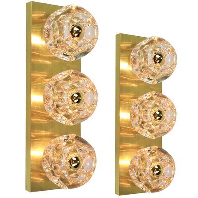 Crystal Glass Wall Sconces by Sciolari for Peill & Putzler, Set of 2-UGR-1086249