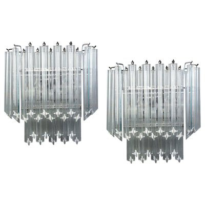 Crystal Prism Wall Sconces, 1980, Set of 2-MBH-1032342