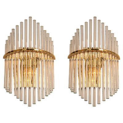 Crystal Rod Sconces by Christoph Palme, Germany, 1970s, Set of 2-UGR-1159888