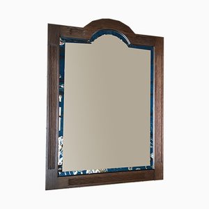 Crystal Sanded Mirror with Wooden Frame, 1960s-WQQ-618603