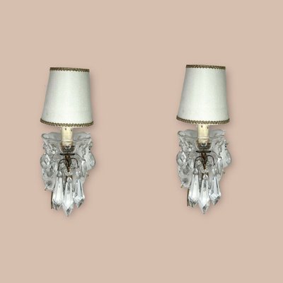 Crystal Sconces, 1960s, Set of 2-JJC-1756633