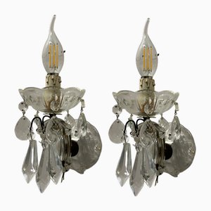 Crystal Sconces, 1960s, Set of 2-JJC-1756633