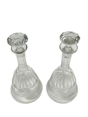 Crystal Ship Decanters in Bell Shape, Set of 2-UCH-1226399