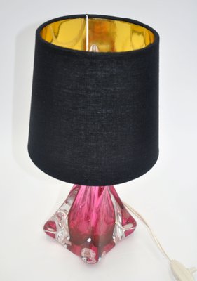 Crystal Table Lamp in Pink from Val Saint Lambert-YXG-1173648