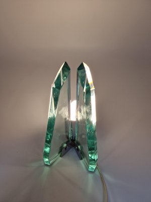 Crystal Table Lamp in the style of Fontana Arte, 1970s-RKF-1759332