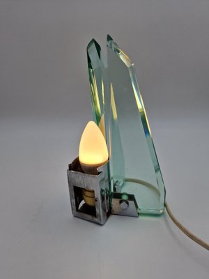 Crystal Table Lamp in the style of Fontana Arte, 1970s-RKF-1759332