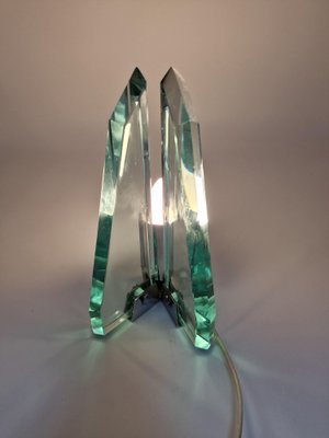 Crystal Table Lamp in the style of Fontana Arte, 1970s-RKF-1759332