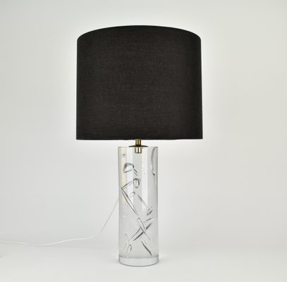 Crystal Table Lamp with Bubbles attributed to Kosta Boda, Sweden-HJP-1766116