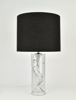 Crystal Table Lamp with Bubbles attributed to Kosta Boda, Sweden-HJP-1766116