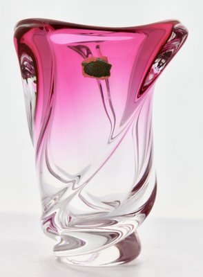 Crystal Vase from Val Saint Lambert, Belgium, 1950s-MJY-1149005