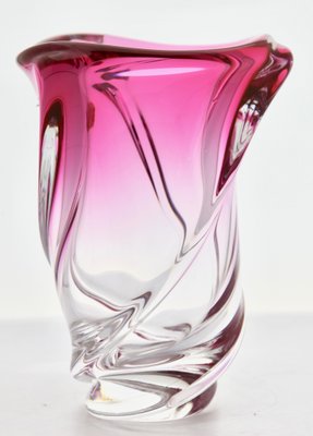 Crystal Vase from Val Saint Lambert, Belgium, 1950s-MJY-1149005