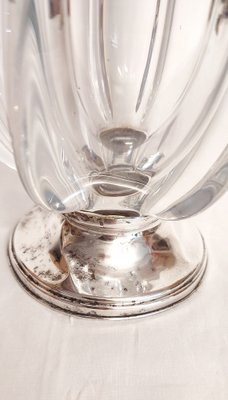 Crystal Vase with Silver Base-RGF-1801465