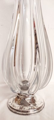 Crystal Vase with Silver Base-RGF-1801465