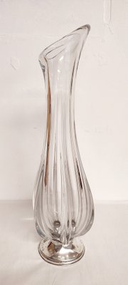 Crystal Vase with Silver Base-RGF-1801465