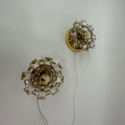 Crystal Wall Lamps from Palwa, Germany, 1970s, Set of 2-BGP-1819627